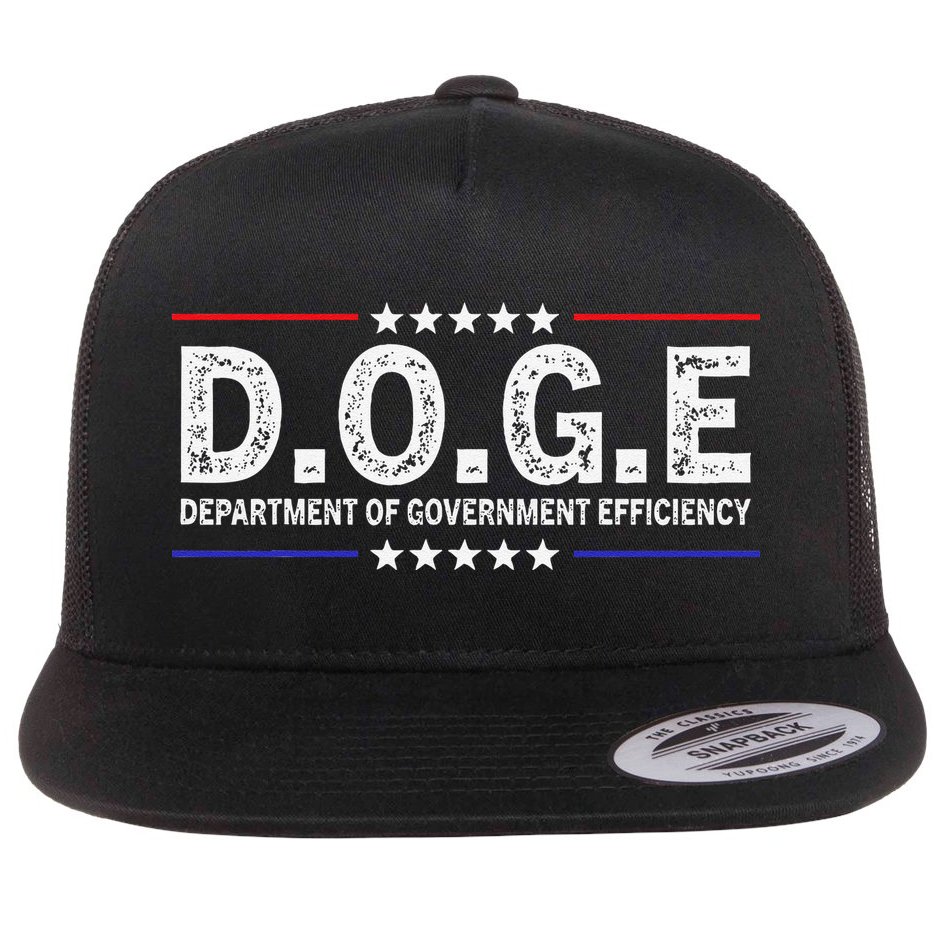 D.O.G.E Doge Department Of Government Efficiency Flat Bill Trucker Hat