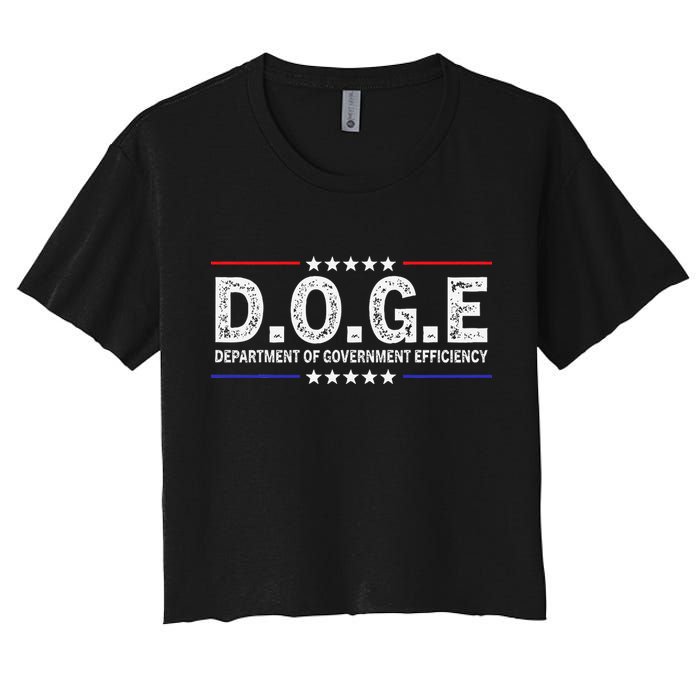 D.O.G.E Doge Department Of Government Efficiency Women's Crop Top Tee