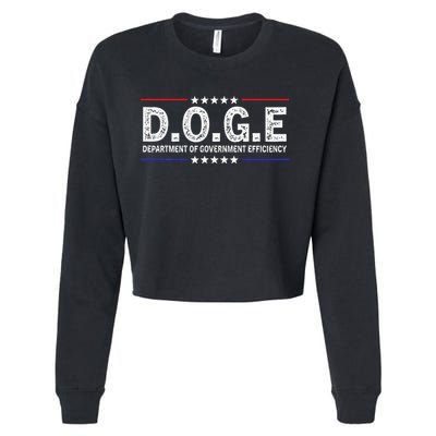 D.O.G.E Doge Department Of Government Efficiency Cropped Pullover Crew