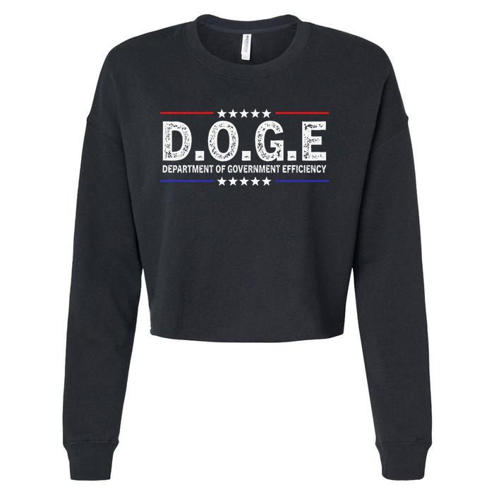 D.O.G.E Doge Department Of Government Efficiency Cropped Pullover Crew