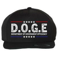 D.O.G.E Doge Department Of Government Efficiency Wool Snapback Cap