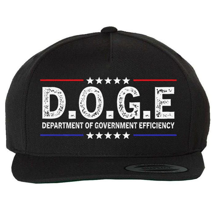 D.O.G.E Doge Department Of Government Efficiency Wool Snapback Cap