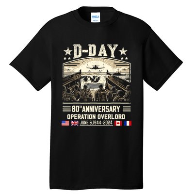 Dday Dwight D. Eisenhower Quote Dday 80th Anniversary Tall T-Shirt