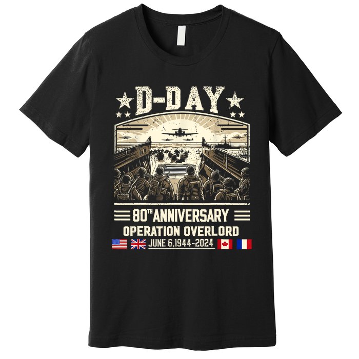 Dday Dwight D. Eisenhower Quote Dday 80th Anniversary Premium T-Shirt