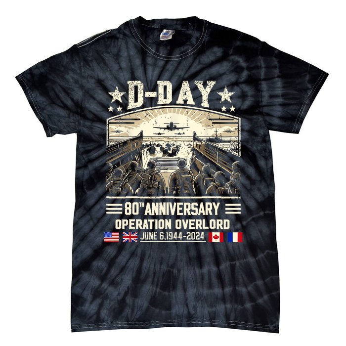 Dday Dwight D. Eisenhower Quote Dday 80th Anniversary Tie-Dye T-Shirt