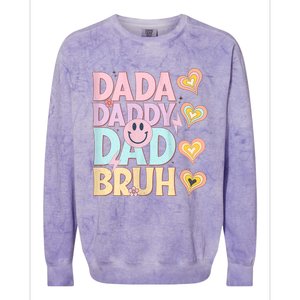 Dada Daddy Dad Bruh FatherS Day 2024 Gifts Colorblast Crewneck Sweatshirt