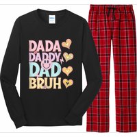 Dada Daddy Dad Bruh FatherS Day 2024 Gifts Long Sleeve Pajama Set