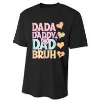 Dada Daddy Dad Bruh FatherS Day 2024 Gifts Performance Sprint T-Shirt