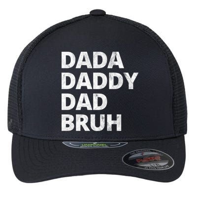 Dada Daddy Dad Bruh Vintage Funny Flexfit Unipanel Trucker Cap