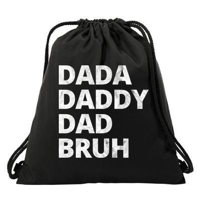 Dada Daddy Dad Bruh Vintage Funny Drawstring Bag