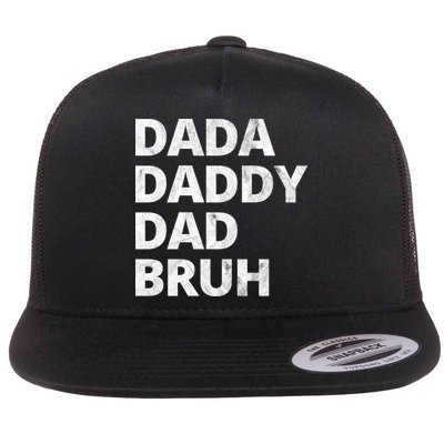 Dada Daddy Dad Bruh Vintage Funny Flatbill Hat
