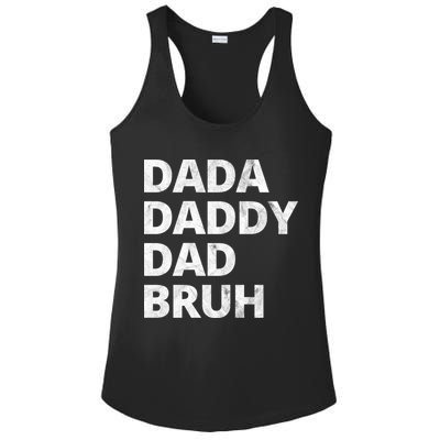 Dada Daddy Dad Bruh Vintage Funny Ladies PosiCharge Competitor Racerback Tank