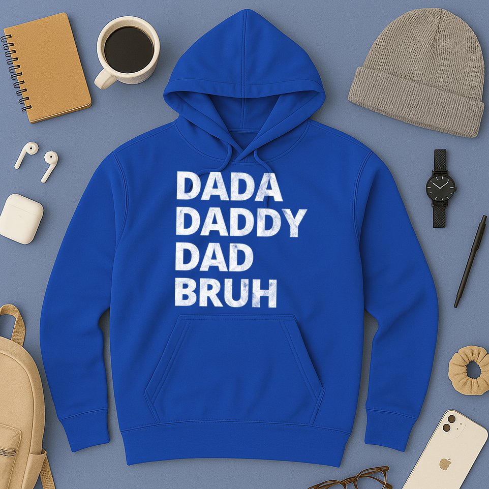 Dada Daddy Dad Bruh Vintage Funny Hoodie