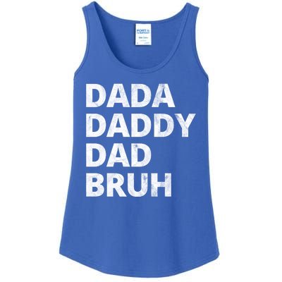 Dada Daddy Dad Bruh Vintage Funny Ladies Essential Tank