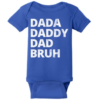 Dada Daddy Dad Bruh Vintage Funny Baby Bodysuit