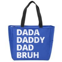 Dada Daddy Dad Bruh Vintage Funny Zip Tote Bag