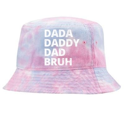 Dada Daddy Dad Bruh Vintage Funny Tie-Dyed Bucket Hat