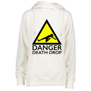 Danger Death Drop Womens Funnel Neck Pullover Hood