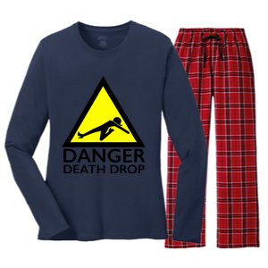 Danger Death Drop Women's Long Sleeve Flannel Pajama Set 