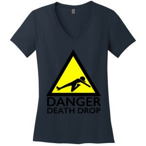 Danger Death Drop Women's V-Neck T-Shirt