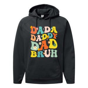 Dada Daddy Dad Bruh FatherS Day 2024 Gifts Performance Fleece Hoodie