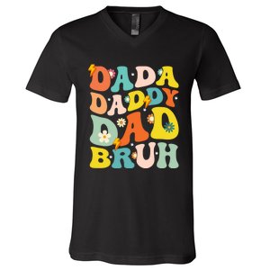 Dada Daddy Dad Bruh FatherS Day 2024 Gifts V-Neck T-Shirt