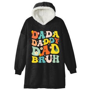 Dada Daddy Dad Bruh FatherS Day 2024 Gifts Hooded Wearable Blanket