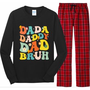 Dada Daddy Dad Bruh FatherS Day 2024 Gifts Long Sleeve Pajama Set