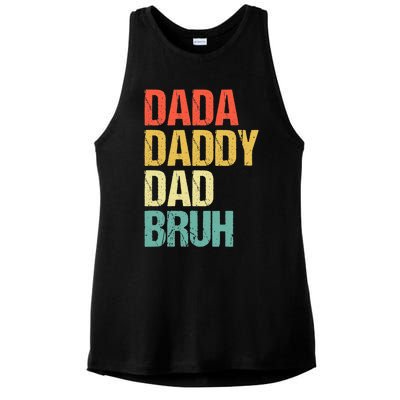 Dada Daddy Dad Bruh Ladies PosiCharge Tri-Blend Wicking Tank