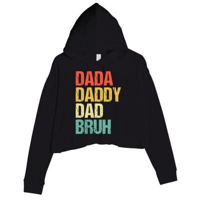 Dada Daddy Dad Bruh Crop Fleece Hoodie