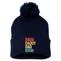 Dada Daddy Dad Bruh Pom Pom 12in Knit Beanie