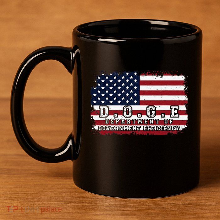 D.O.G.E. Doge Department Patriotic Office Worker Design 11oz C Handle Ceramic Mug