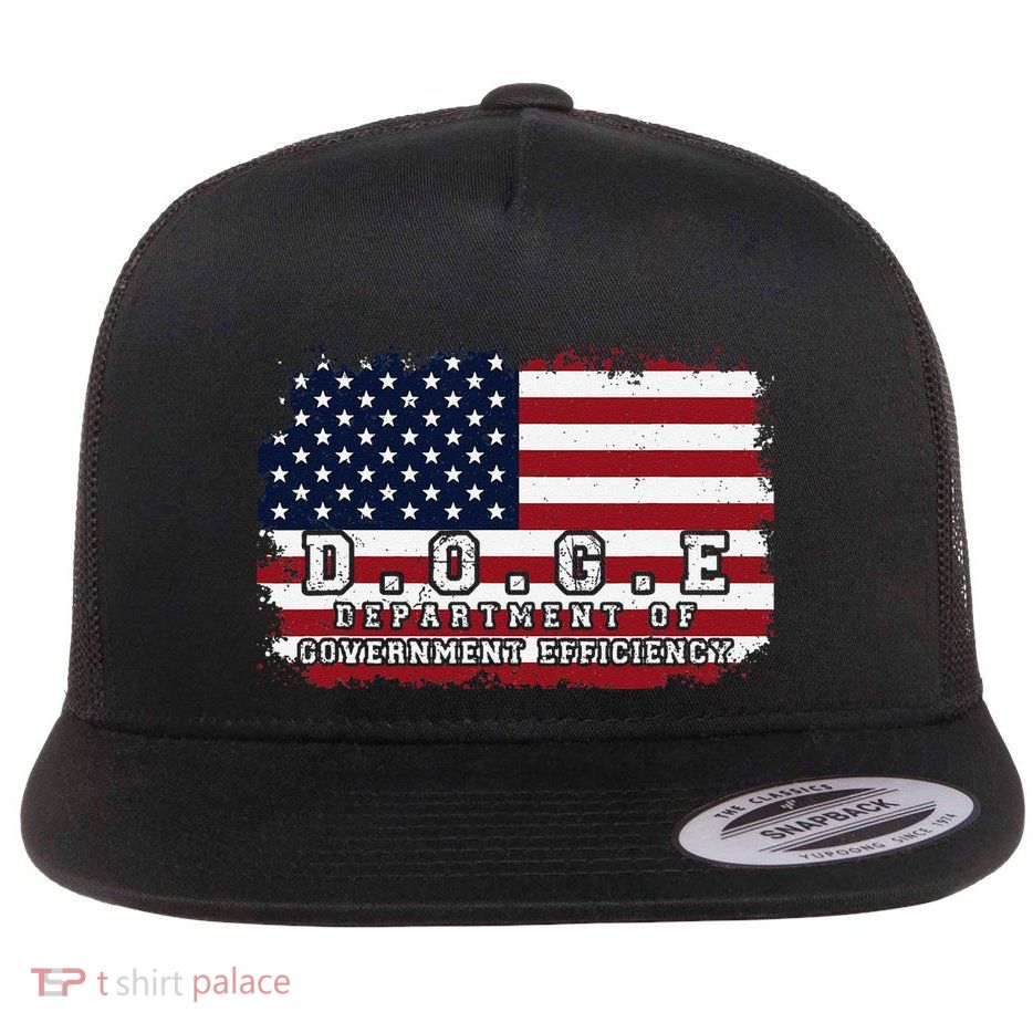 D.O.G.E. Doge Department Patriotic Office Worker Design Flatbill Hat