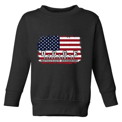 D.O.G.E. Doge Department Patriotic Office Worker Design Toddler Sweatshirt