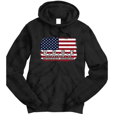 D.O.G.E. Doge Department Patriotic Office Worker Design Tie Dye Hoodie