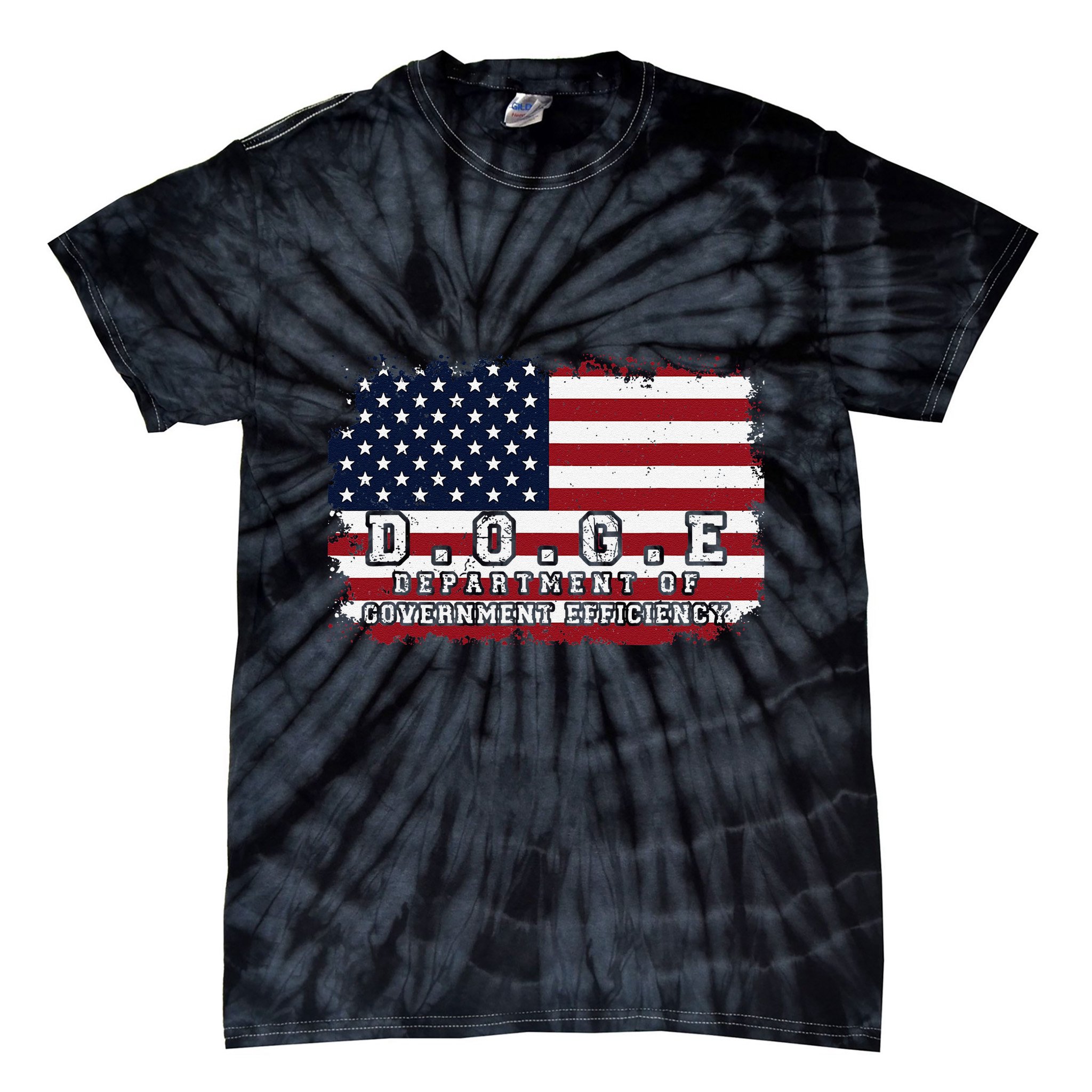 D.O.G.E. Doge Department Patriotic Office Worker Design Tie-Dye T-Shirt
