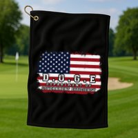 D.O.G.E. Doge Department Patriotic Office Worker Design Golf Towel