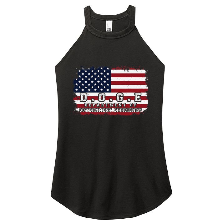 D.O.G.E. Doge Department Patriotic Office Worker Design Women's Perfect Tri Rocker Tank