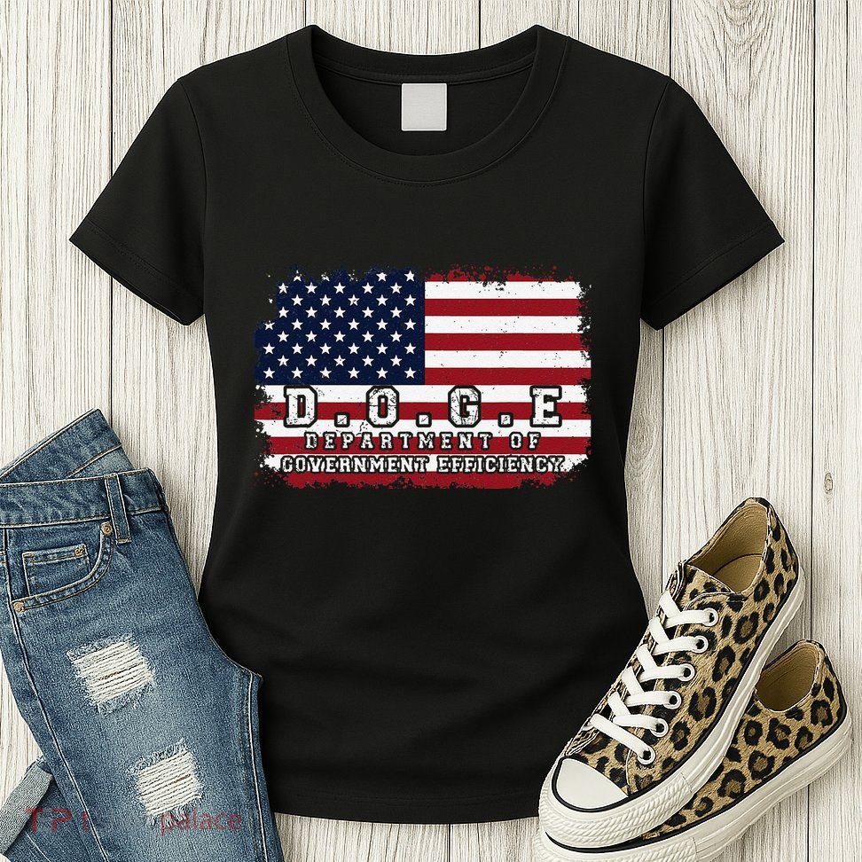 D.O.G.E. Doge Department Patriotic Office Worker Design Womens T-Shirt