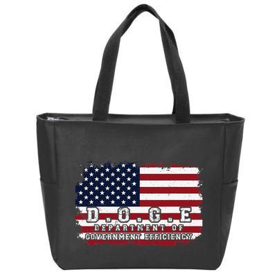 D.O.G.E. Doge Department Patriotic Office Worker Design Zip Tote Bag