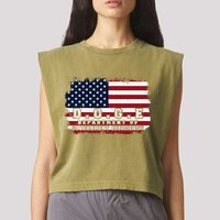 D.O.G.E. Doge Department Patriotic Office Worker Design Garment-Dyed Women's Muscle Tee