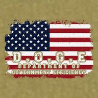 D.O.G.E. Doge Department Patriotic Office Worker Design Garment-Dyed Women's Muscle Tee