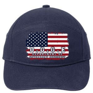 D.O.G.E. Doge Department Patriotic Office Worker Design 7-Panel Snapback Hat