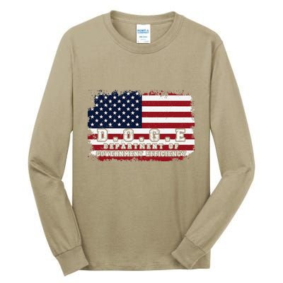D.O.G.E. Doge Department Patriotic Office Worker Design Tall Long Sleeve T-Shirt