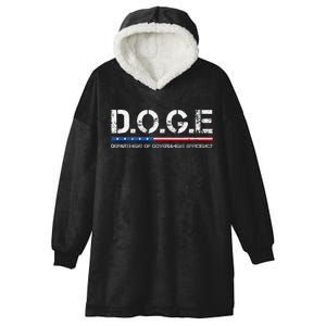 Doge D.O.G.E. Department Of Government Efficiency Hooded Wearable Blanket