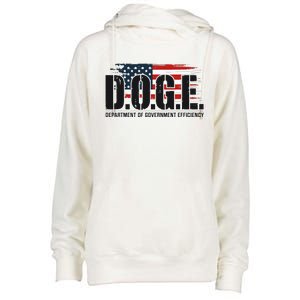 D.O.G.E Doge Department Of Government Efficiency Womens Funnel Neck Pullover Hood