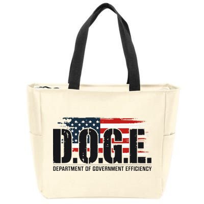 D.O.G.E Doge Department Of Government Efficiency Zip Tote Bag