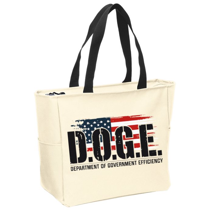 D.O.G.E Doge Department Of Government Efficiency Zip Tote Bag