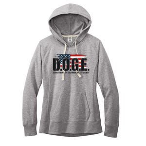 D.O.G.E Doge Department Of Government Efficiency Women's Fleece Hoodie