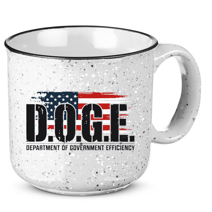 D.O.G.E Doge Department Of Government Efficiency 15oz Campfire Ceramic Mug